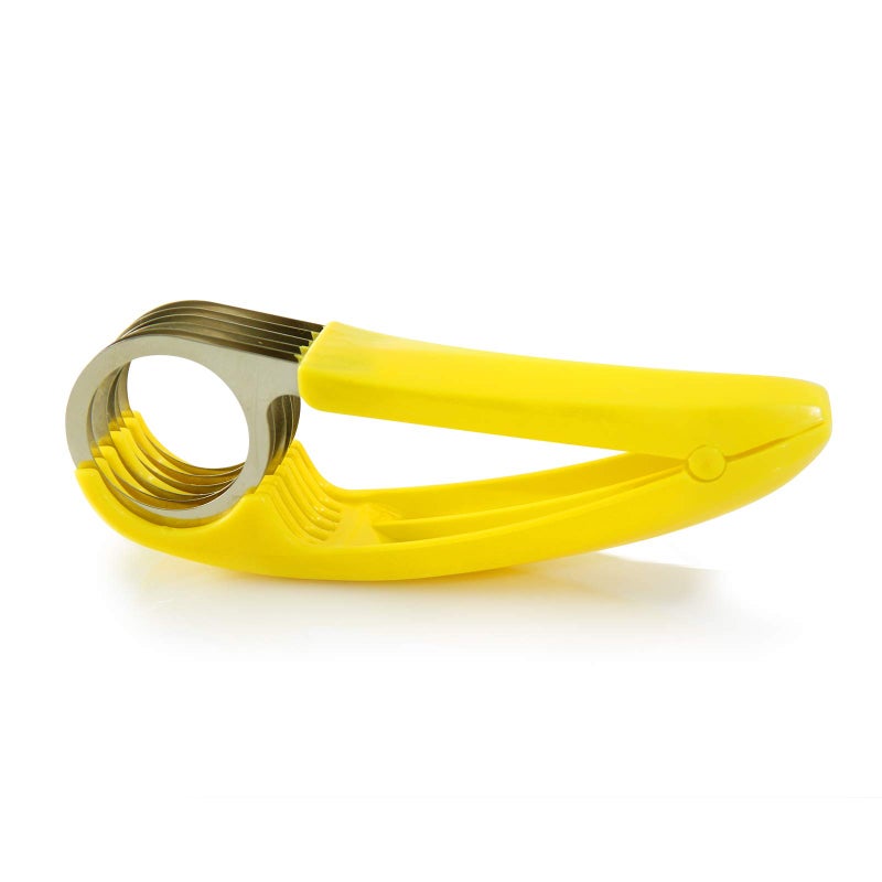 FireKylin Banana Slicer,ABS + Stainless Steel Fruit and Vegetable Salad Peeler Cutter Kitchen Tools For Banana,Strawberry,Grapeï¼ˆ1 pcsï¼‰ - Image 1